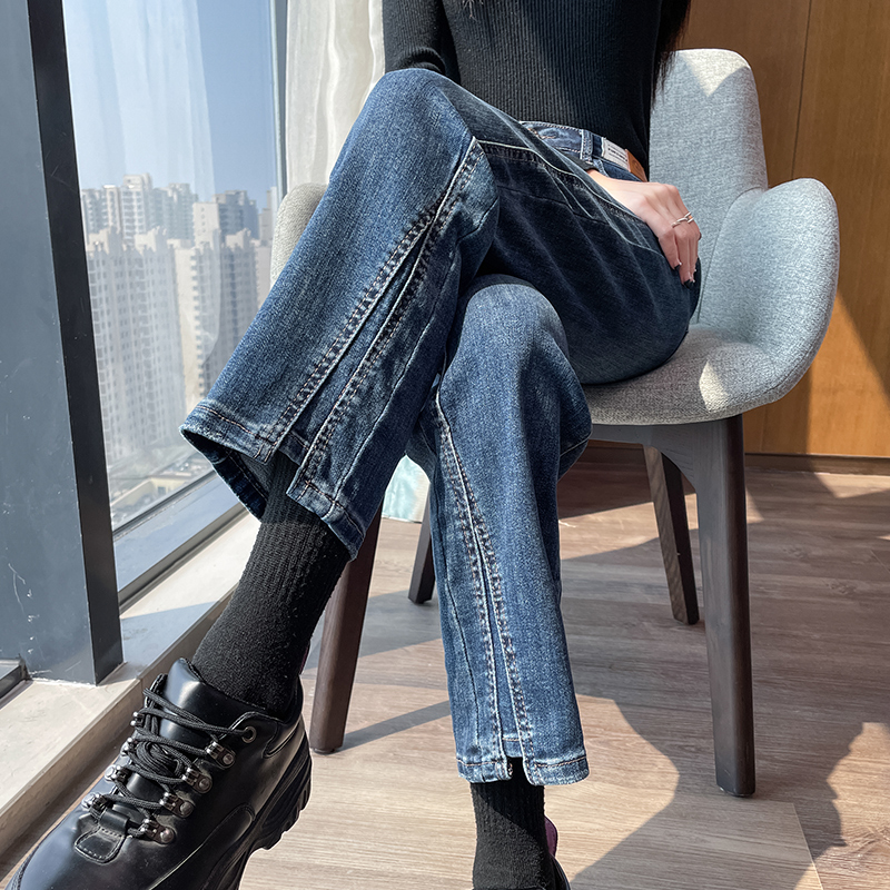 牛仔裤女直筒宽松春秋