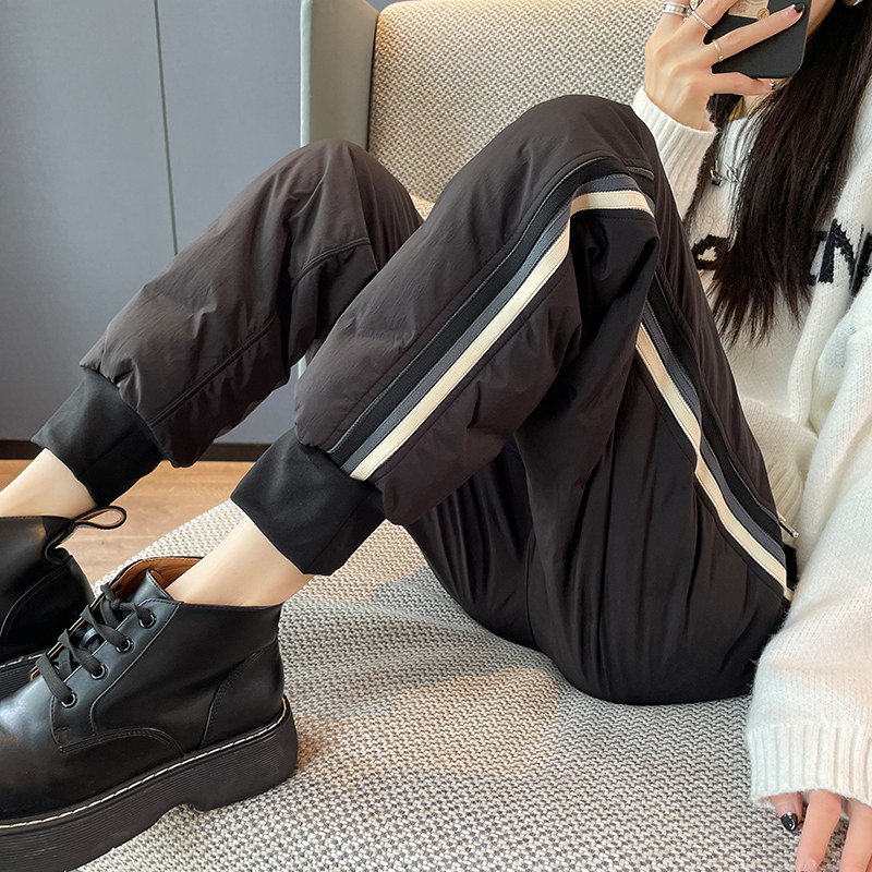 羽绒裤女冬季外穿时尚2025新款高腰显瘦宽松束脚运动加绒加厚棉裤,女装/女士精品,棉裤/羽绒裤,淘宝优惠券,粉丝福利购,淘宝优惠卷