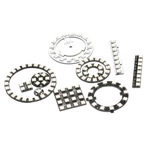 WS2812 5050 RGB LED内置全彩驱动幻彩灯开发板模块LED灯方形圆形