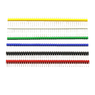 彩色单排针 单排排针 双排针 间距2.0MM 2.54MM 插针1/2*40PIN