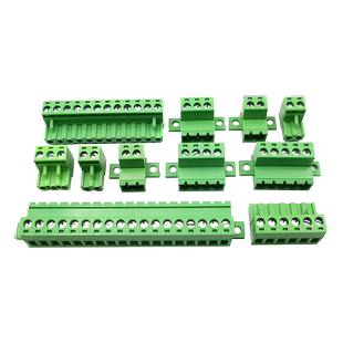 免焊对接2EDGRKC-5.08mm底板固定锁板对插拔PCB接线端子2/12/24p