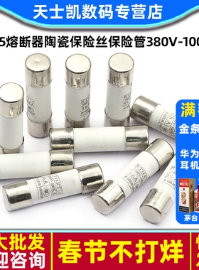 R015熔断器陶瓷保险丝保险管380V-100KA 1A 2A 3A 5A 6A 10A32A安