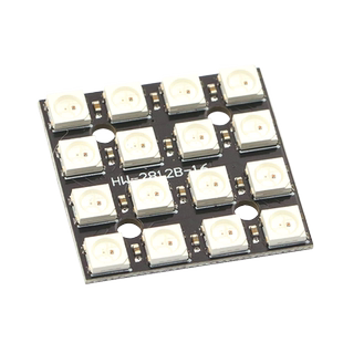 WS2812B-4*4位 RGB LED 全彩驱动板模块 16位彩灯开发板  LED模块