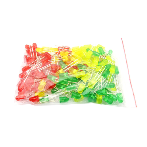 5mm 发光管 LED灯 发光二极管包 红绿黄 各50个 共150个/包