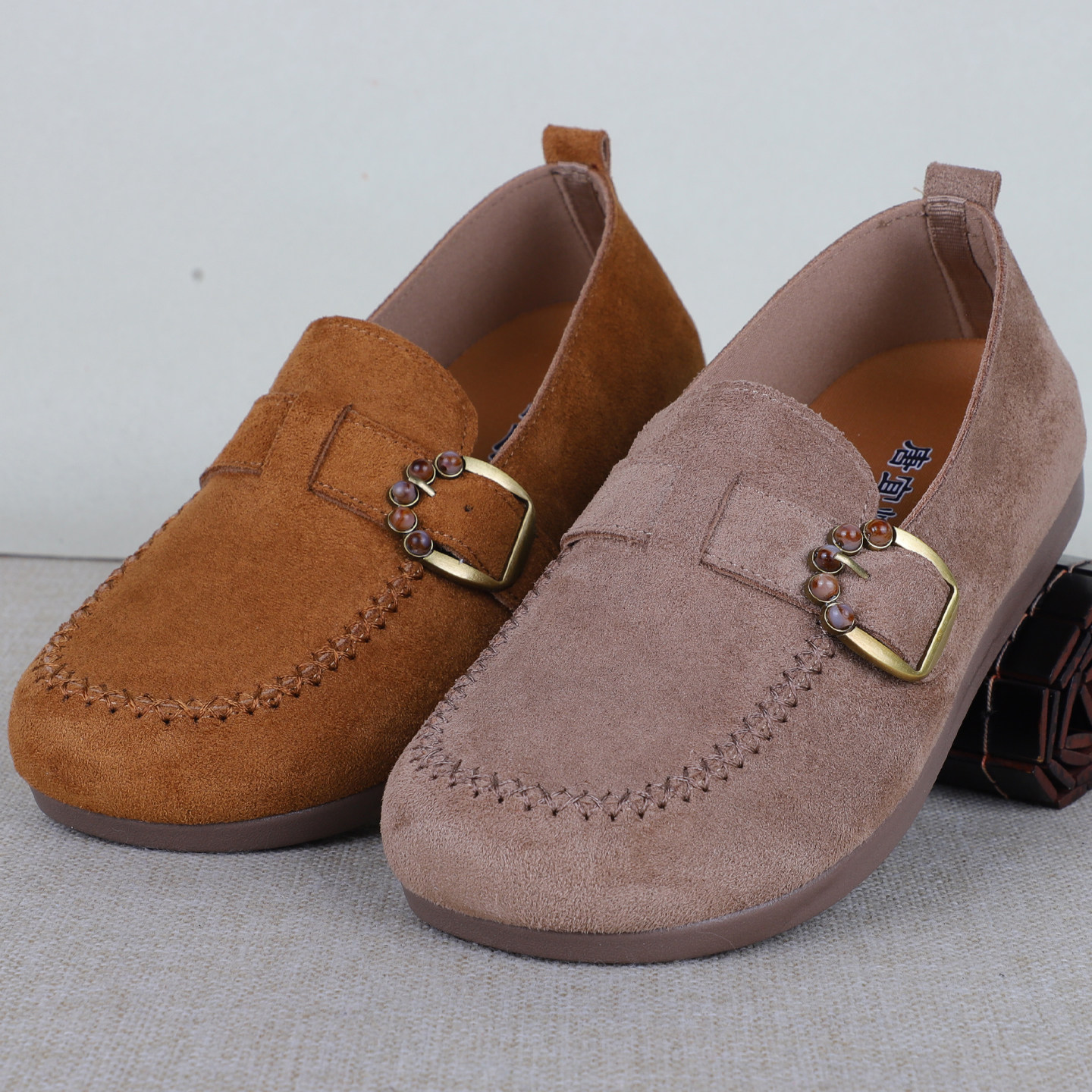 2026春季新款老北京布鞋脚蹬舒适百搭时尚圆头防滑软底透气勃肯鞋,女鞋,勃肯鞋/软木鞋,淘宝优惠券,粉丝福利购,淘宝优惠卷