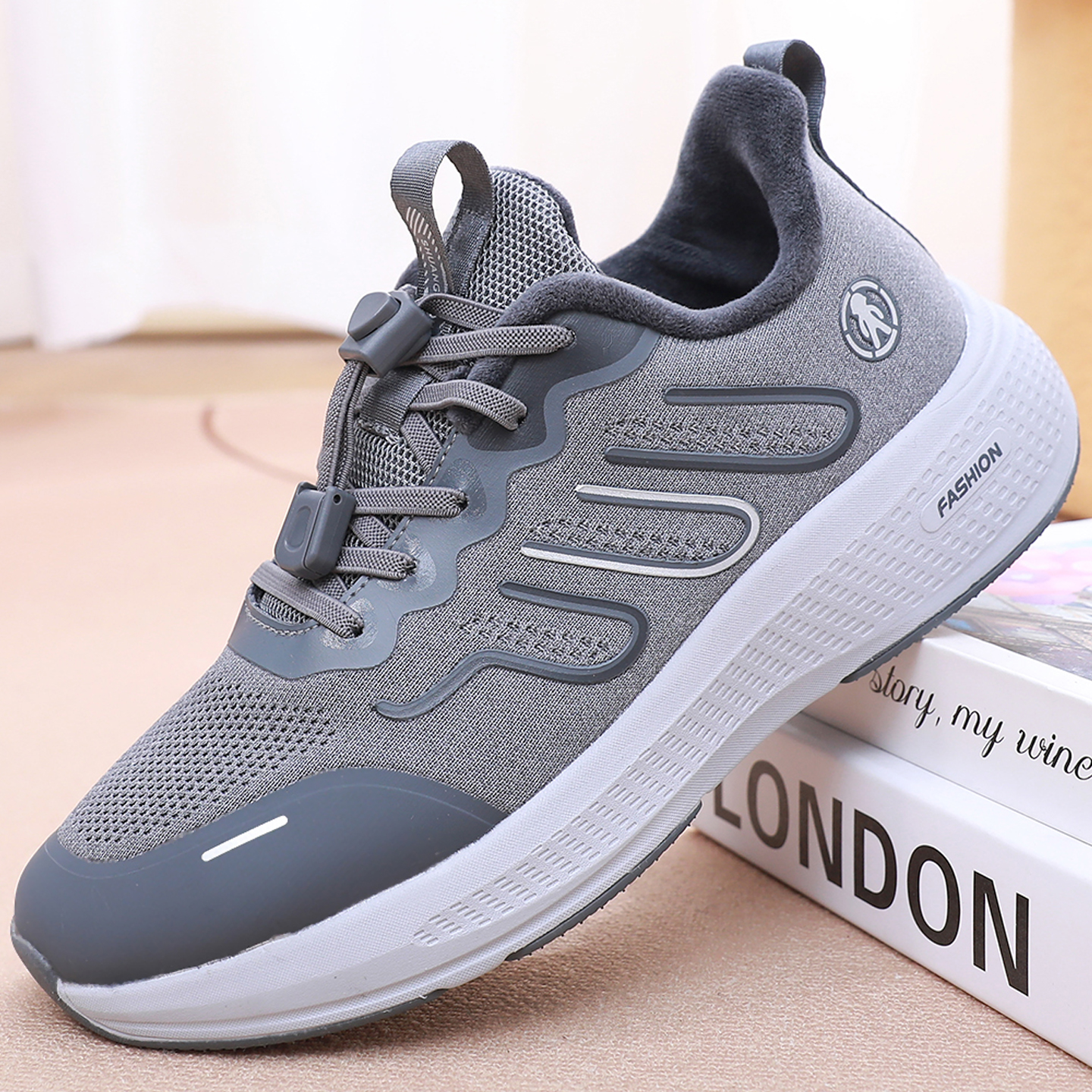 老北京健步鞋薄绒棉鞋加绒保暖鞋