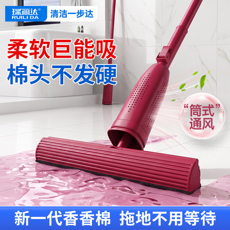 瑞丽达新款海绵干湿两用吸水拖把图片