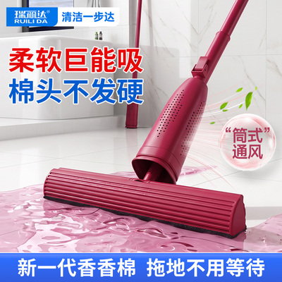 瑞丽达新款海绵干湿两用吸水拖把