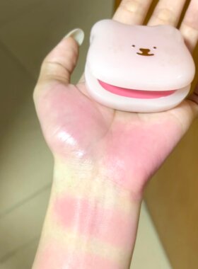 樱粉梦境 果然会反复爱上嫩粉！荔萌小熊腮红膏春粉樱Y09甜妹感