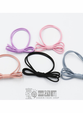 sharin复古三瓣蝴蝶结发绳头饰清新文艺打结头花头绳发圈橡皮筋