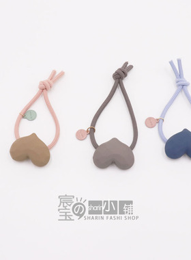 大颗磨砂立体切面爱心头绳ins韩国少女心甜美发圈不伤发皮筋头花