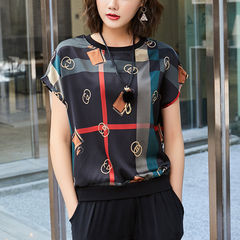 Mother's top women's summer new middle-aged and old size short sleeve floral clothes show thin foreign style bottom coat