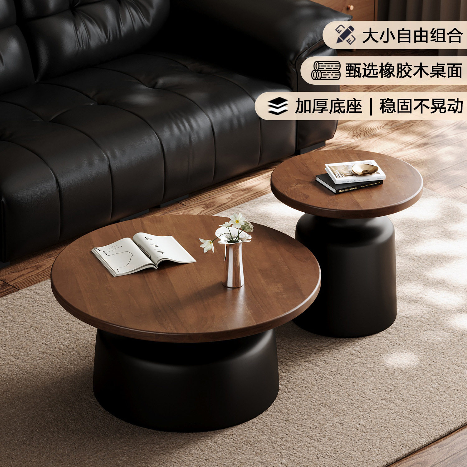 中古风实木茶几客厅家用茶桌20家用茶台/茶桌