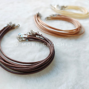 浅茉手工2023新品 DIY钩棒针蜡绳bjd娃包包带手链绳长约16cm