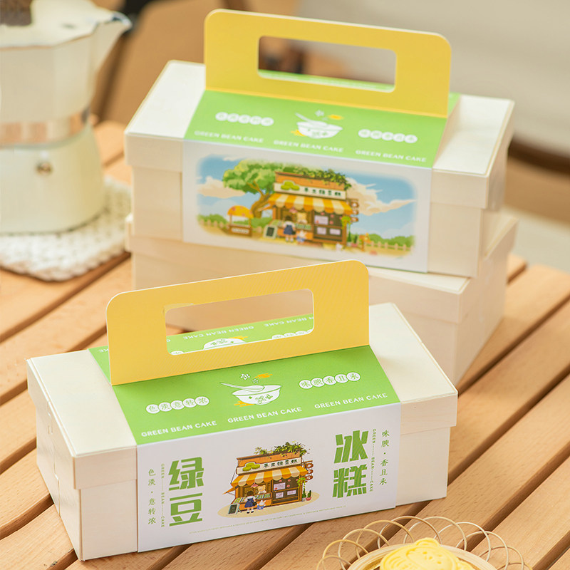 绿豆冰糕常温蛋糕饼干包装盒图片