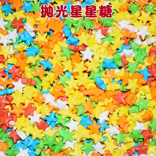 5斤散装五星坚实型压片糖果彩色什锦硬糖混合水果味蛋糕甜品装饰