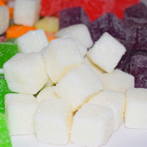 网红水果软糖点心糕点零食小吃椰子味方块水果味散装手工果汁糖果