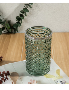 欧式 彩色蜡烛台创意摆件收纳杯情侣表白烛光玻璃花瓶插花玄关客厅