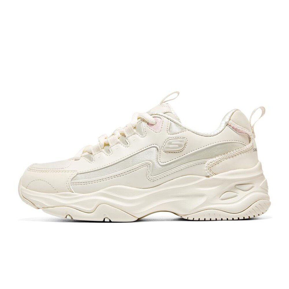 Skechers斯凯奇 D'LITES 4.0 珍珠熊 织物皮革 舒适 低帮 老爹鞋