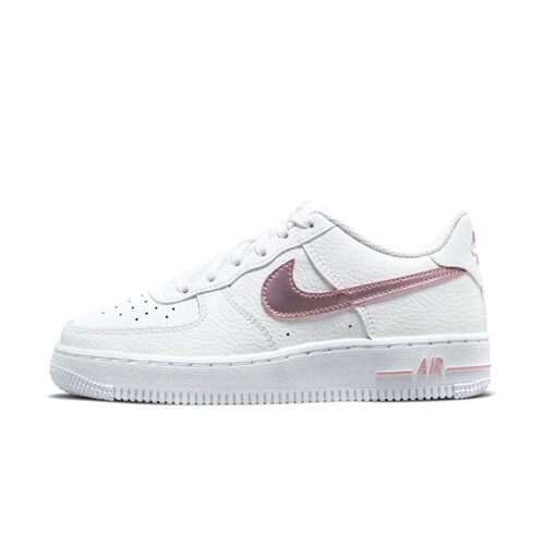 Nike Air Force 1 合成革 休闲 防滑耐磨透气 低帮 儿童板鞋 粉白