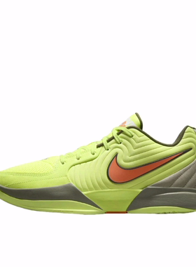 Nike Ja 2 莫兰特二代 Twelve Time低帮篮球鞋男女同款黄绿色