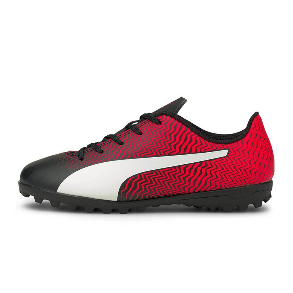 PUMA Rapido 3 休闲 合成革 防滑耐磨 足球鞋 女款 黑红白