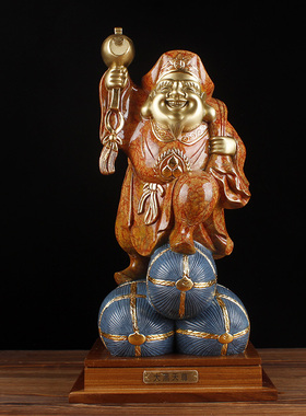 纯铜大黑天财神像家居客厅摆件