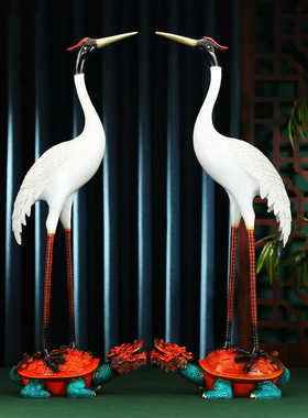 送礼高档装饰品仙鹤摆件彩铜