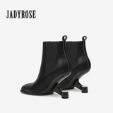 Металлические эластичные челси, высокие короткие сапоги для отдыха, ботинки, тренд сезона, европейский стиль