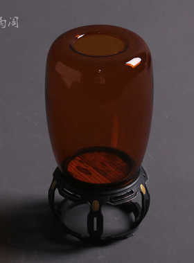 古篱仿古蜡烛台铜制底座禅意茶室氛围灯复古茶台桌面国风装饰摆件