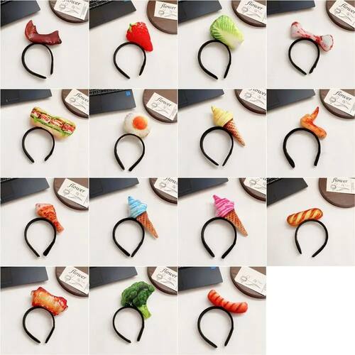 Strawberry Simulated Food Hair Hoop Fashion Hamburg Bone Hot