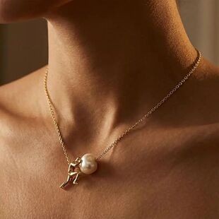 New Man Pushing Stone Sisyphus Necklace Personality Simple P
