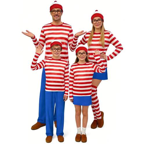 Cosplay Costume Parent-child Cartoon Where Is Wally Waldo Ou