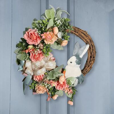 Easer Rabbi Wreah Arificial Flower Wreah 40CM Decoraive Wrea