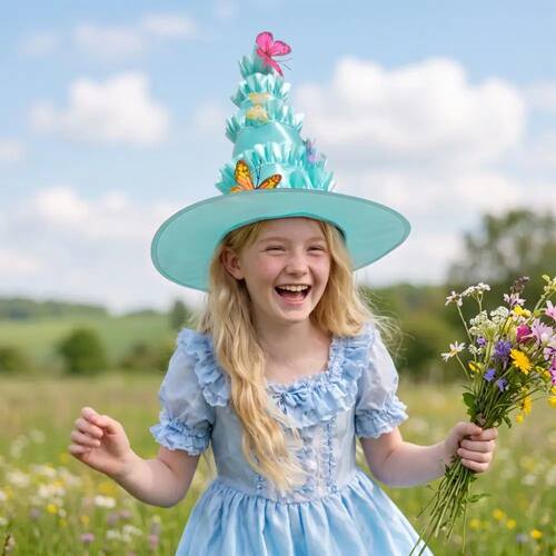 Dress Up Butterfly Decor Lolita Witch Hat Elegant  Cosplay H