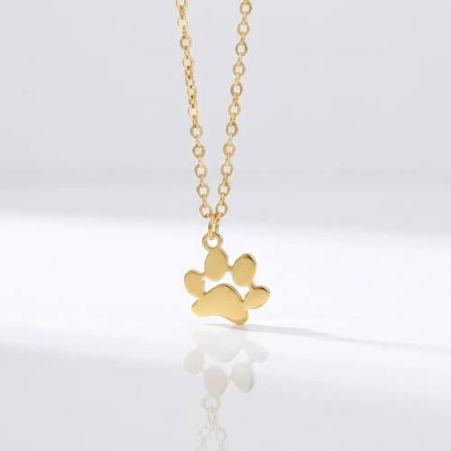 Cute cartoon fashion continuous paw print pendant collar acc