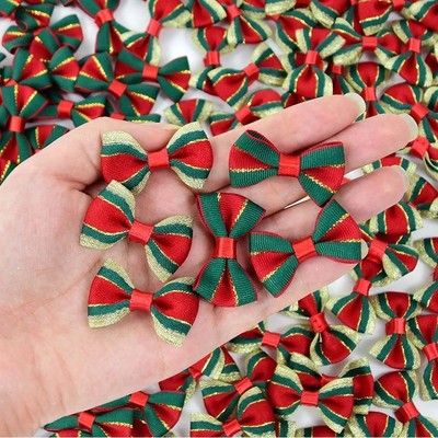 30pc Christmas Satin Ribbon Bows Handmade DIY Gift Wrapping