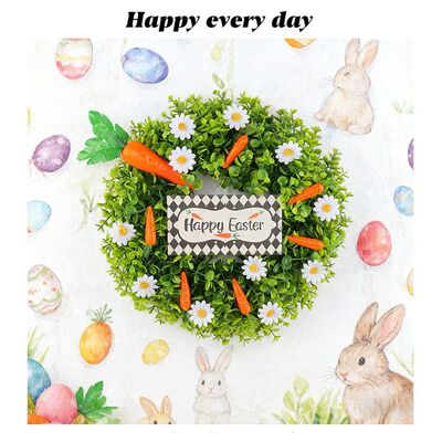 Easter Daisy Garland Carrot Decor Eucalyptus  FOR LEAF  Home