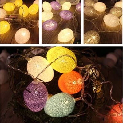 59Ft 10 Leds Easter Decoration Lights Colorful Egg String Li