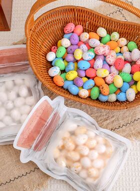 40pcs Mini Easer Foam Eggs wih Plasic Gif Bags Pary Decoraio