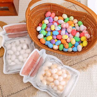 40pcs Mini Easer Foam Eggs wih Plasic Gif Bags Pary Decoraio