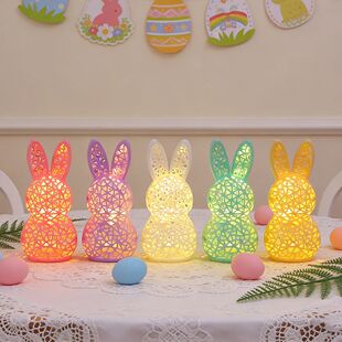 3D Printed LED Easter Hollow Free Light, Festival Atmosphere
