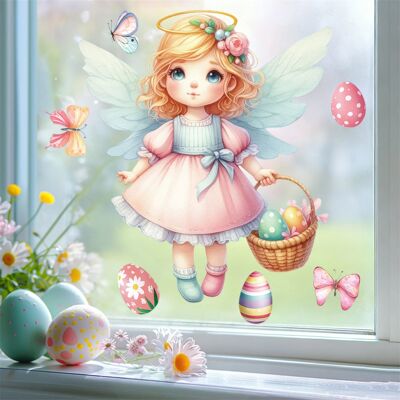 Easter Bunny and Chick Window Clings Adorable Easter Basket