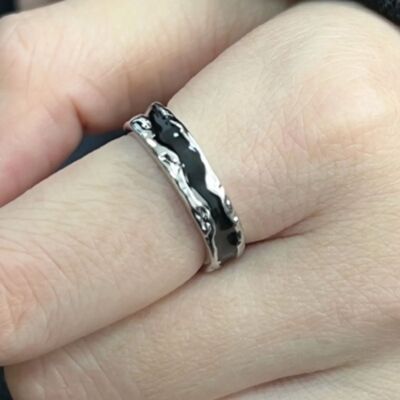 Vintage Y2K Punk Ring Set, Irregular Geometry Unisex Couple