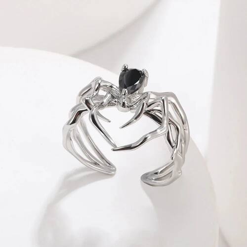 Retro Spider Rings for Women Men Sliver Color Opening Animal