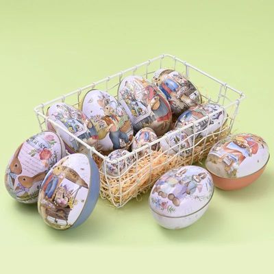 New Easter Decoration Supplies Easter Tinplate Egg Colorful
