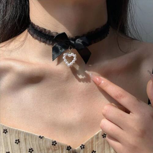 Women's Cute Collar Lolitas Handmade Vintage Lace Heart Chok