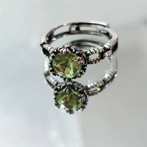 Vintage Niche Open Ring for Women, Full Rhinestone Adjustabl