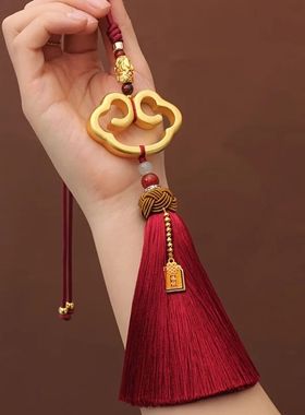 1pc Auspicious Clouds Pi Xiu Tassel Pendant Car Rearview Mir