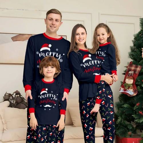 Christmas Family Matching Outfits Mother Father Kids Pajamas